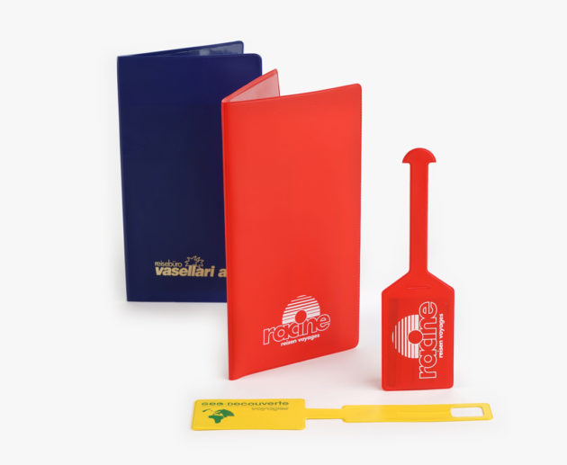 Hüllen für Reisedokumente und Kofferanhänger mit personalisierter Bedruckung